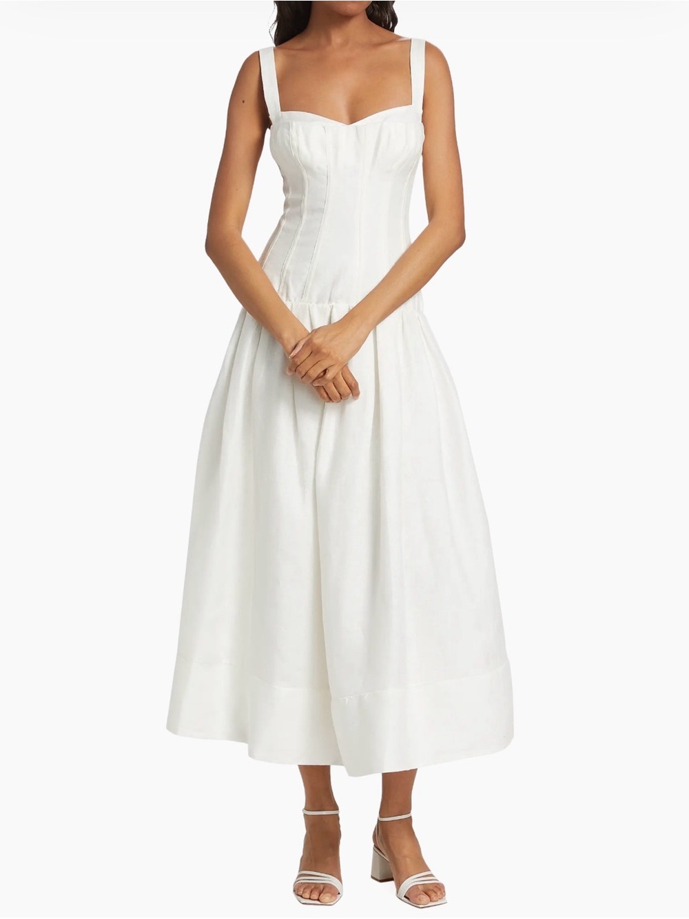 NICHOLAS MAKENNA Linen Corset Dress